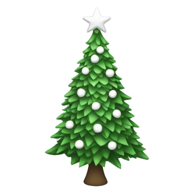 green and white christmas tree  sticker