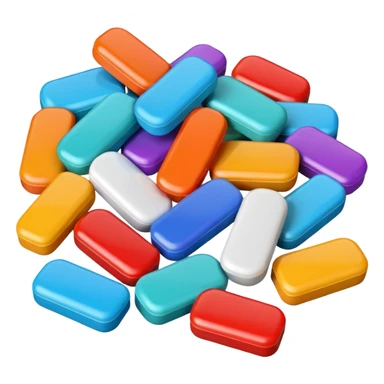 colorful medicine tablets sticker