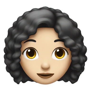 Music producer white woman with black hair sticker