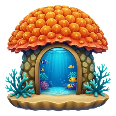 Coral shelter sticker