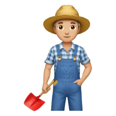 farmer cultivating a field sticker