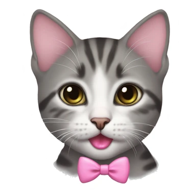Kitten with pink lips sticker