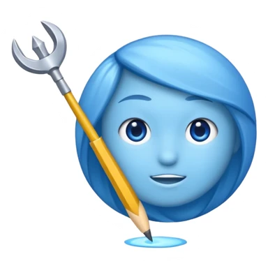 Una bola Azul claro con una flecha de verdadero sticker