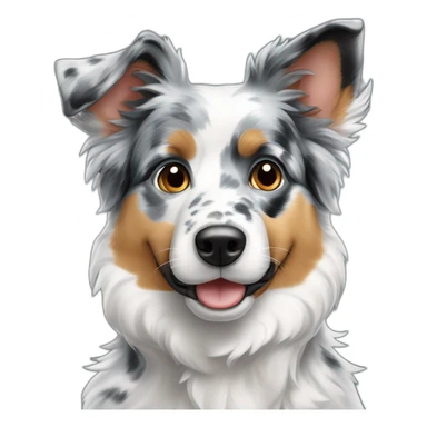Chien berger australien bleu merle sticker