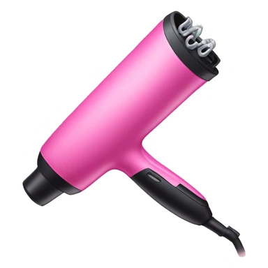 pink hair curling iron sticker