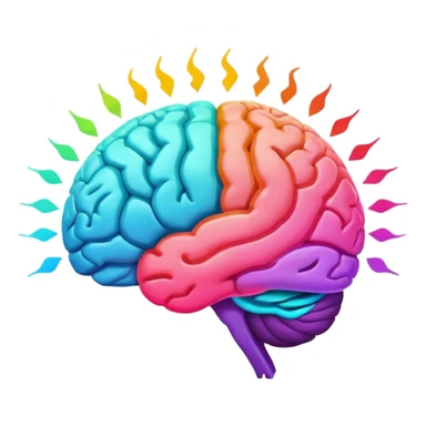 Real color of Brain signal  sticker