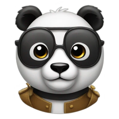Panda avec lunette et costard sticker