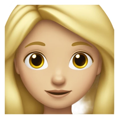 Blonde little girl princess sticker