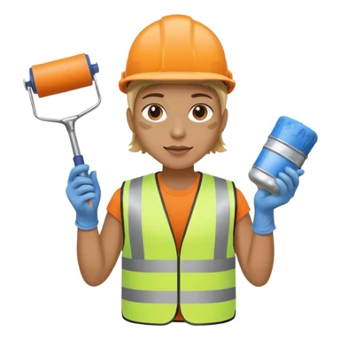 road painter with roller sticker