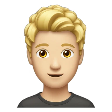 Ein 21-jähriger Junge mit blonde Haare und halbe Bad und Schnurrbart und ein Augenbrauen cut sticker