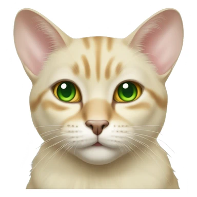 Coloring of a golden chinchilla cat green eyes  sticker