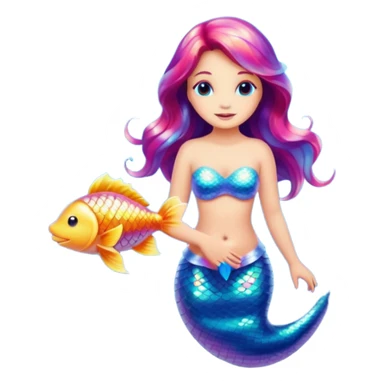 mermaid fish sticker