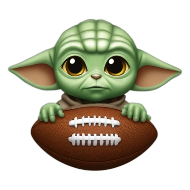 Baby yoda football sticker