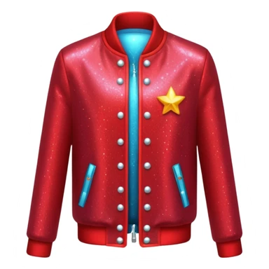 red sparkling jacket sticker