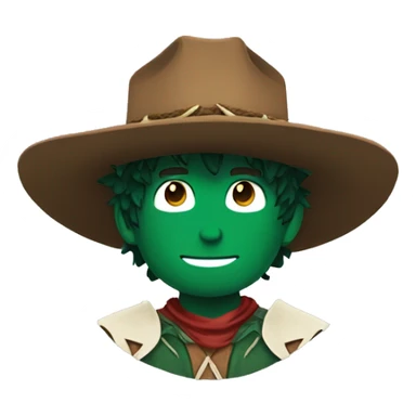 Deku with a cowboy hat sticker
