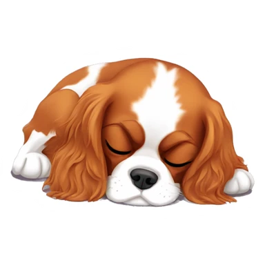 Cavalier King Charles spaniel sleeping sticker