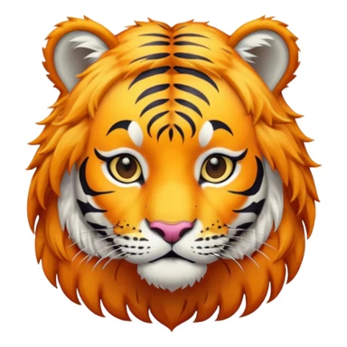 tiger with wigs sticker