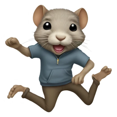 Breakdancing vole sticker