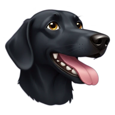 black Dog with visible underbite sticker