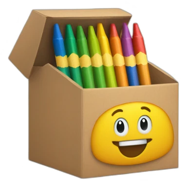 Crayons in a box  sticker