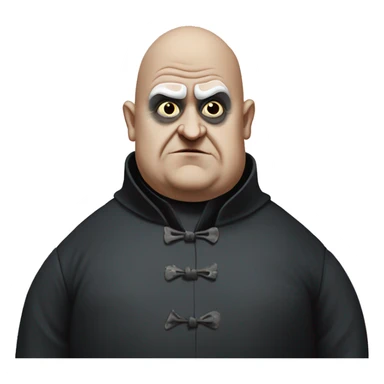 front view uncle fester the addams family sticker