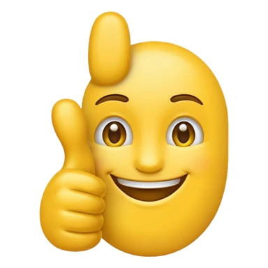 thumbs up emoji, positive and bold sticker