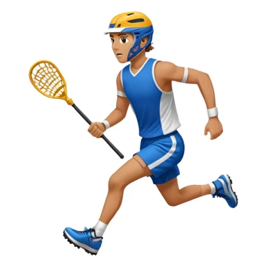 lacrosse player in hot summer sticker