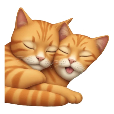 Two orange cats sleeping next to each other sticker