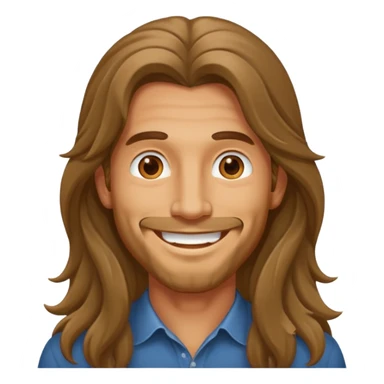 camper long haired man sticker