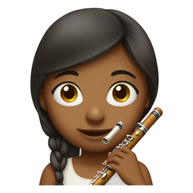 Girl playing the flute sticker