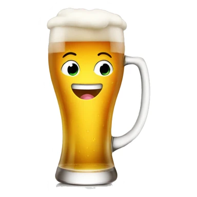 happy glass of beer sticker