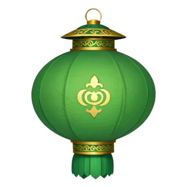 green chinese lantern sticker