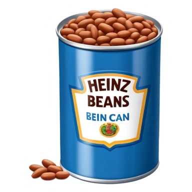 Heinz beans in blue can sticker