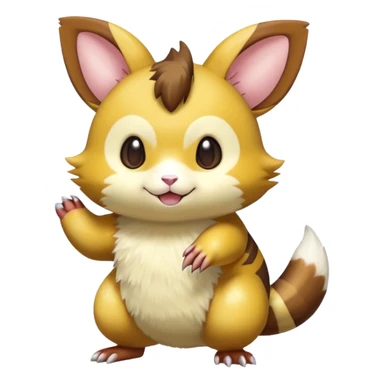 Shiny Furret-Raichu-Hybrid (Full body) sticker