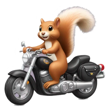 Squirrel riding a motorcycle ￼ sticker