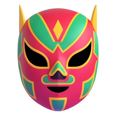 vibrant mexican luchador mask sticker