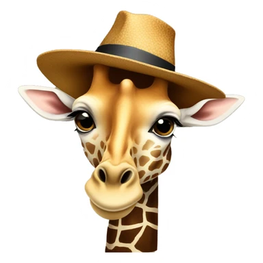 Giraffe avec un chapeau  sticker
