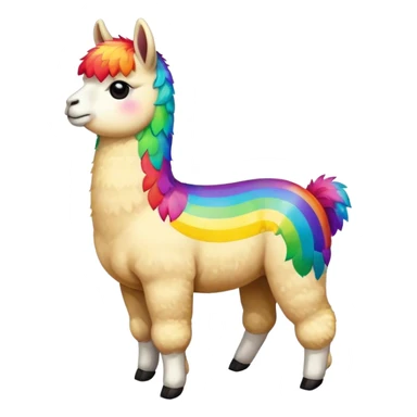 Rainbow alpaca sticker