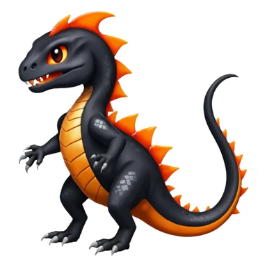 Shiny Duskull-Salandit-Charmeleon-Fakémon-hybrid-creature (full body)  sticker