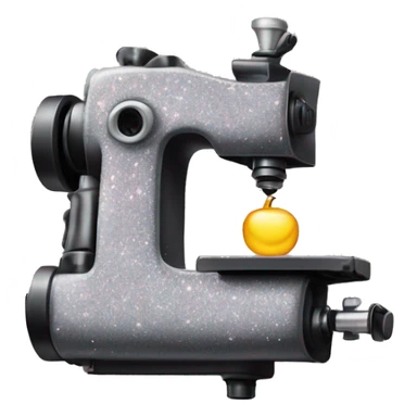 Tattoo machine with glitter sticker