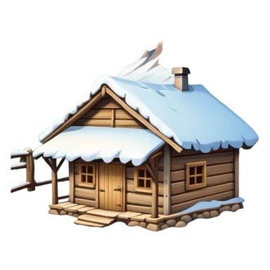 A hut in the mountains  sticker