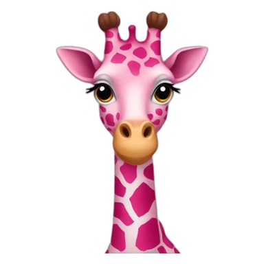 Pink giraffe sticker