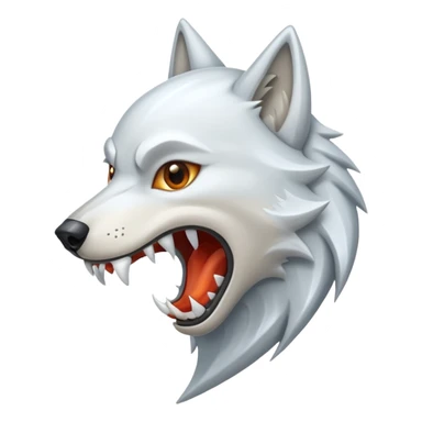 Sharp wolf fang sticker