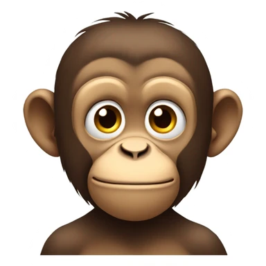 Monkey in deep thought sticker