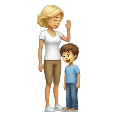 mom slaps her son sticker