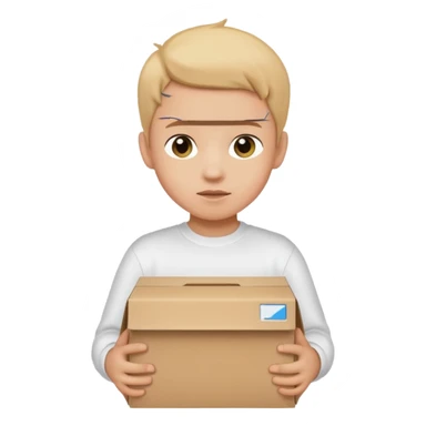 box carrier kid white shirt sticker