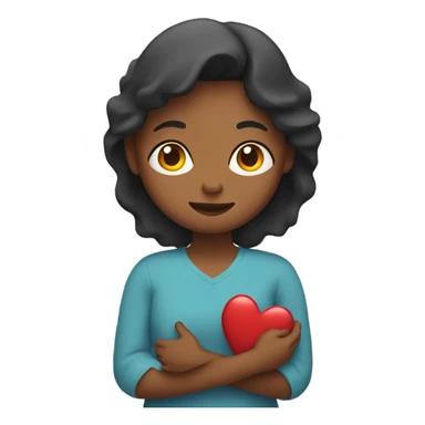 Mother holds her heart in her arm sticker