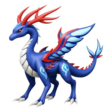 Xerneas-Kyogre-Kyurem-Lugia-Fakémon-hybrid-creature (full body)  sticker