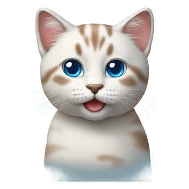 Cute cat with blue eyes sticker