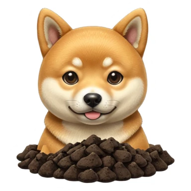 Shiba Jasper poo poo sticker